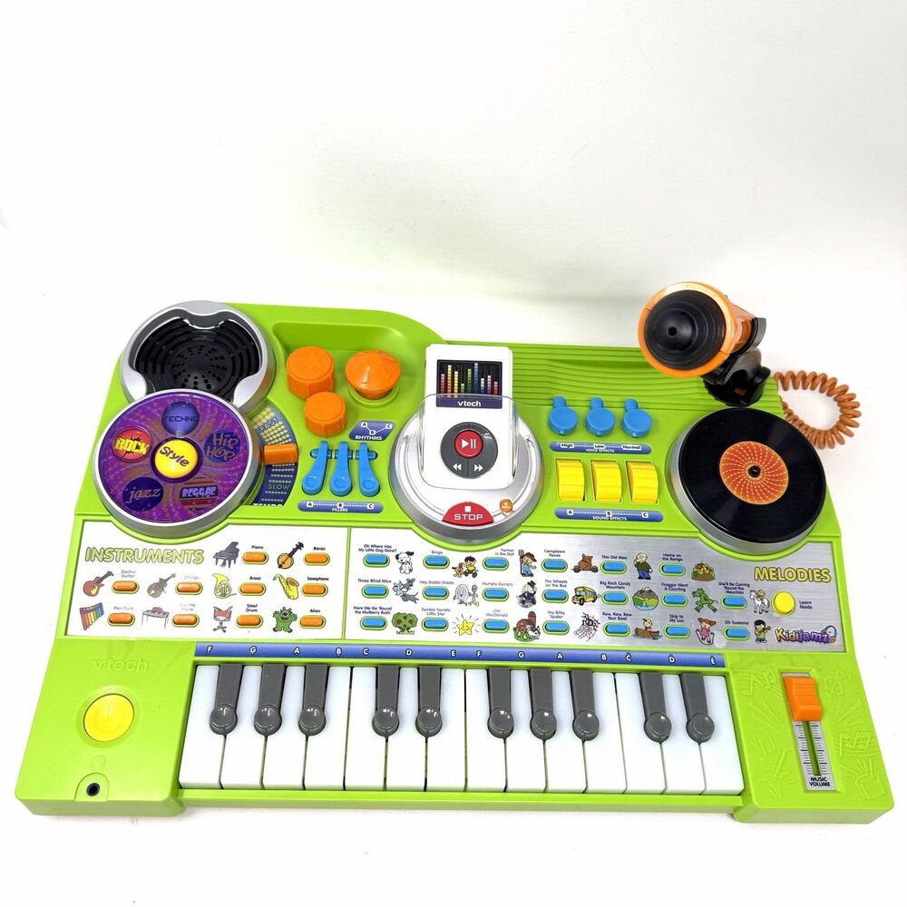 VTech Kidi Jamz DJ Music Studio Keyboard Interactive Mic And MP3 Player Green
